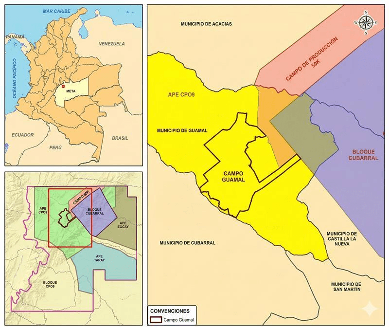 Mapa Campo Guamal - AIP Socioeconómica